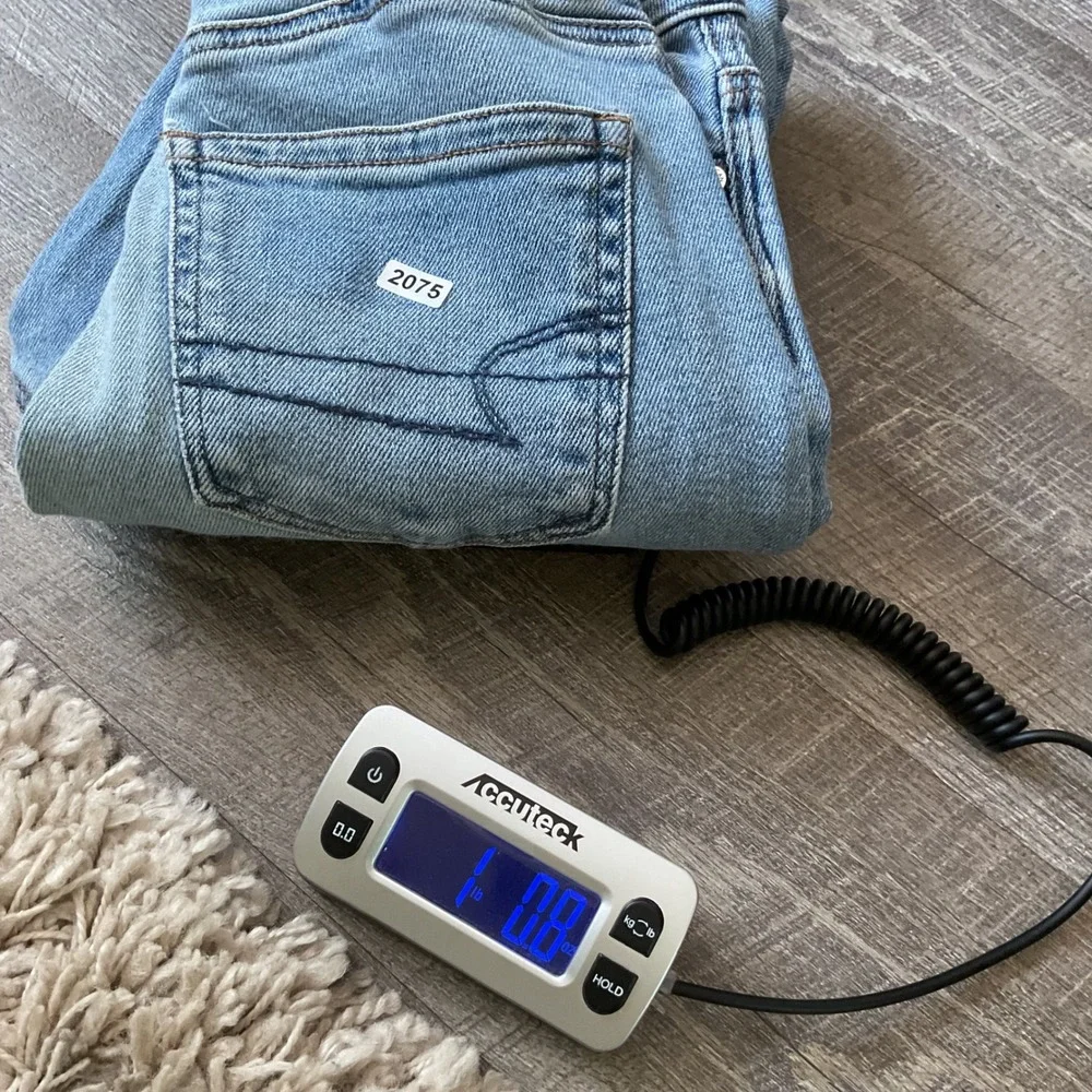 American Eagle Stretch Light Wash High Rise Slim Straight Jeans Size 0 Regular